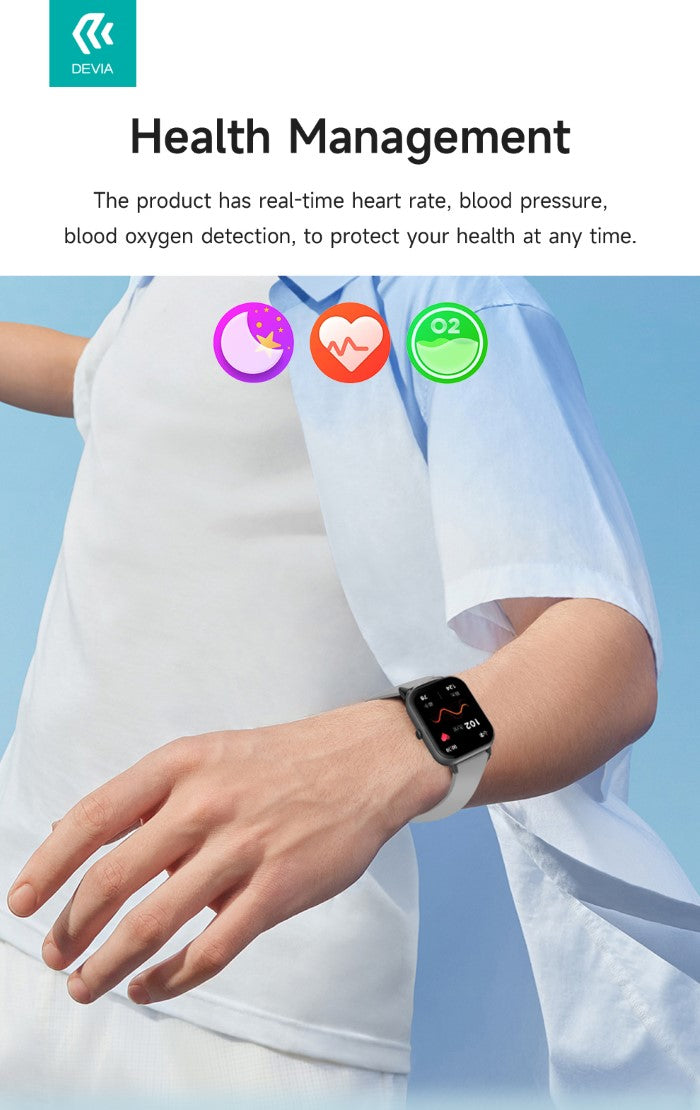 DEVIA Smart Watch WT2 IP67 modello ZL54C Argento