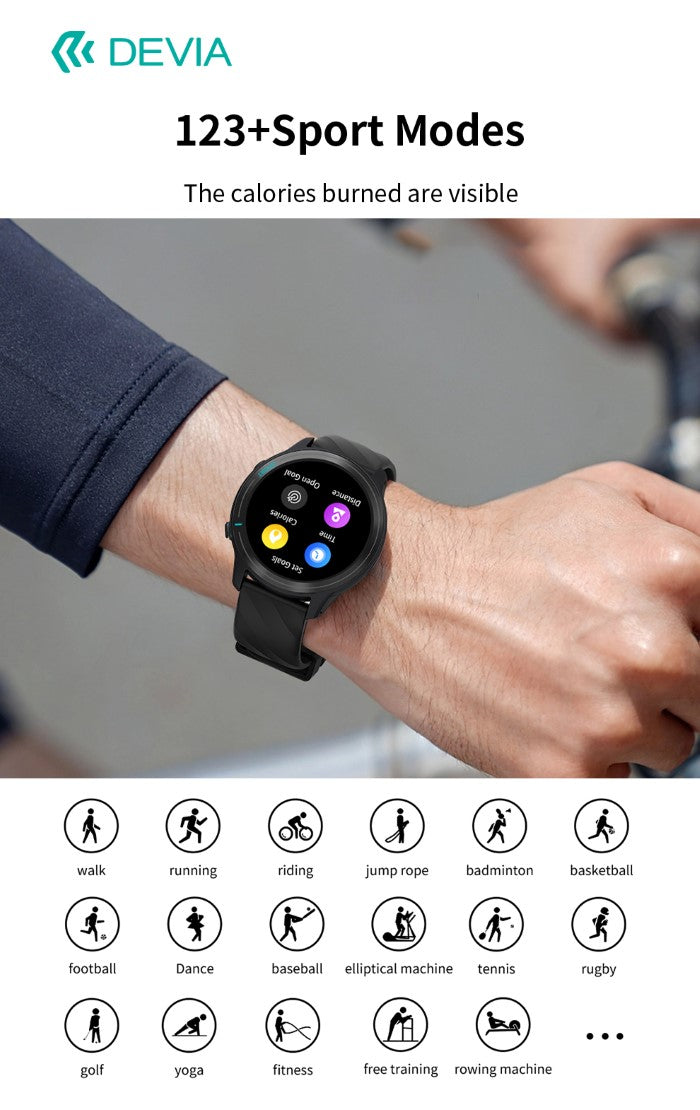 DEVIA Smart Watch WT3 IP67 modello Z123 Blu