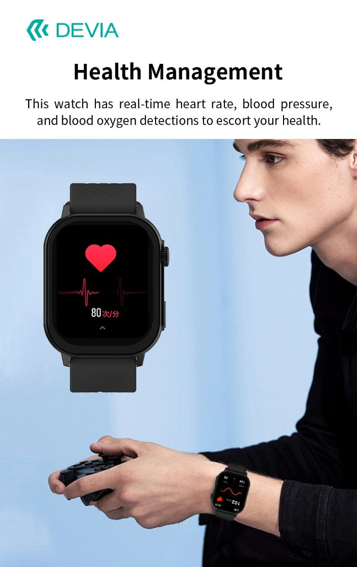 DEVIA Smart Watch AMOLED Pro2 IP67 modello ZL94 Silver