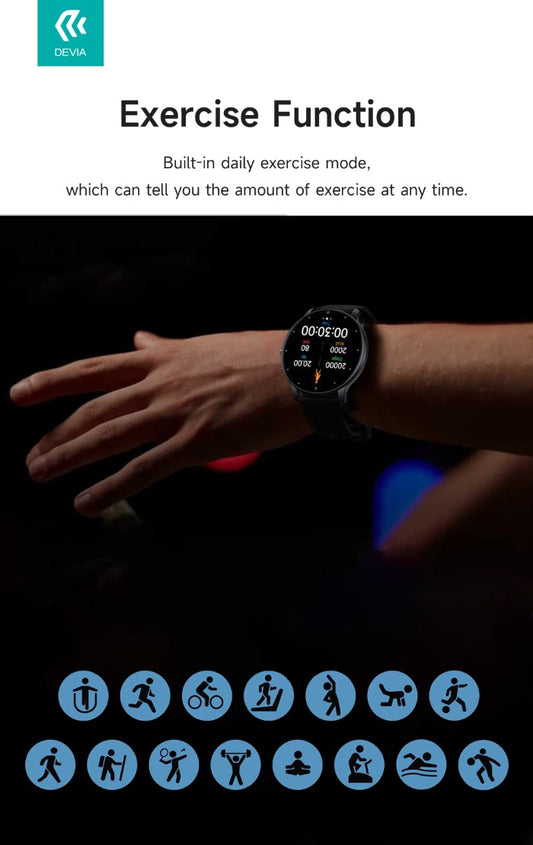 DEVIA Smart Watch modello WT1 APP DaFit Beige