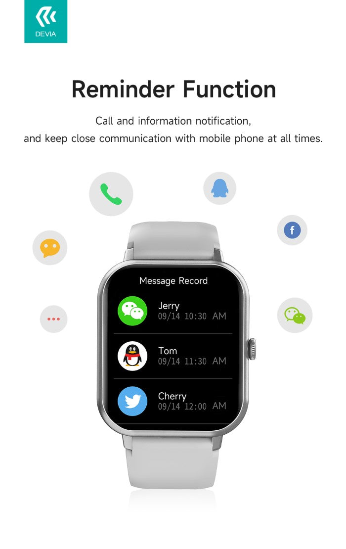 DEVIA Smart Watch WT2 IP67 modello ZL54C Argento