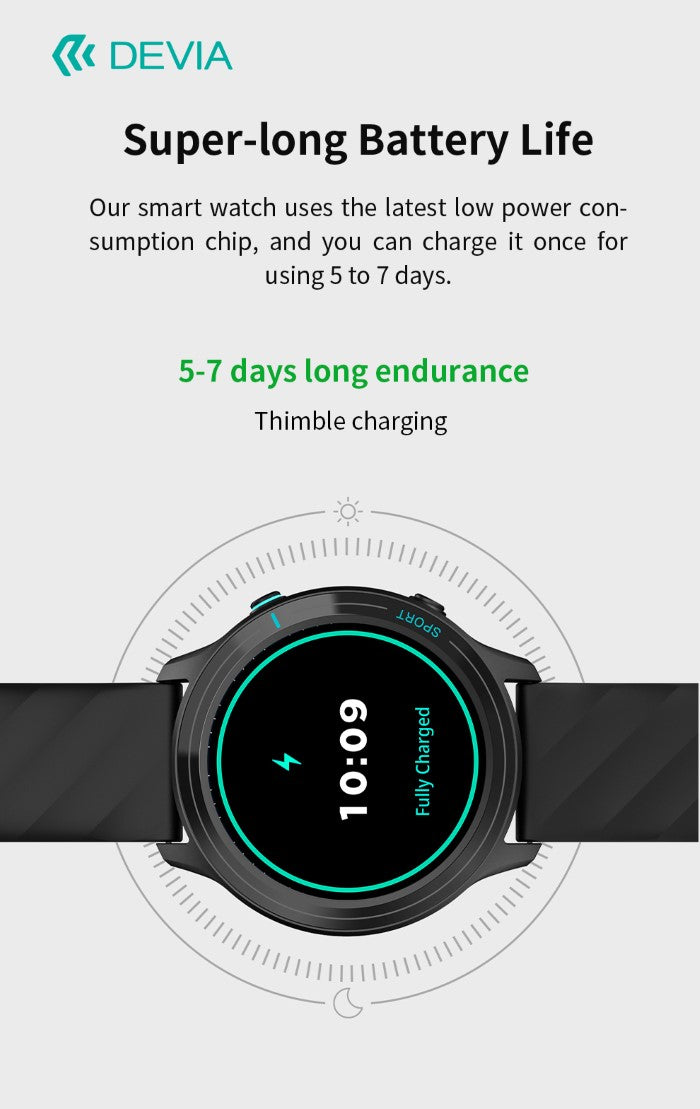 DEVIA Smart Watch WT3 IP67 modello Z123 Blu