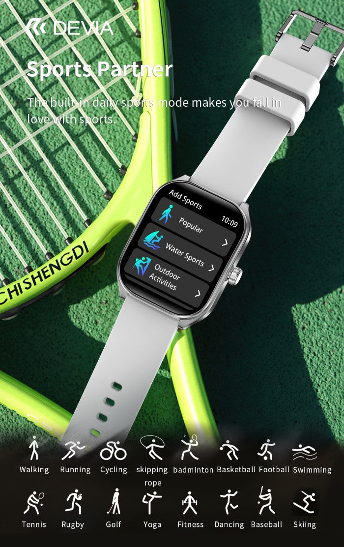 DEVIA Smart Watch WT4 IP67 modello JX627J Nero