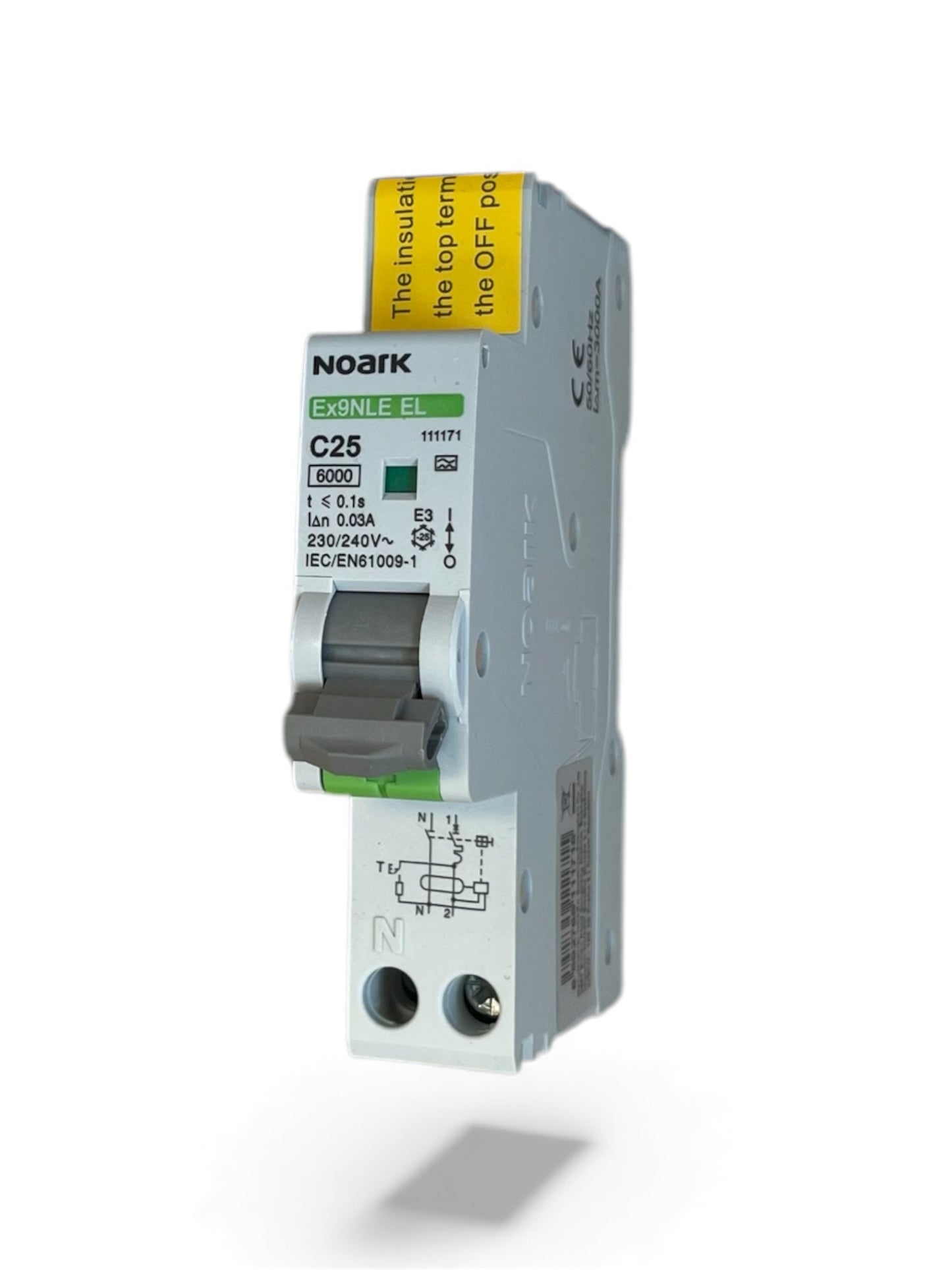 Interruttore magnetotermico differenziale Ex9NLE EL 1PN C25 30mA TIPO A a un modulo 6K 111171