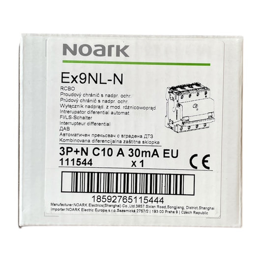 Noark Interruttore magnetotermico differenziale Ex9NL-N 3P+N C10 A 30mA TIPO A 30mA 6K 111544