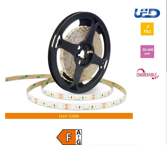 Imperia STRIP LED 2835 IP65 14W/m 1790lm/mt 24V DC 3000K luce calda 8mm 5mt 210994