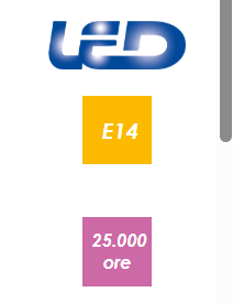 LAMPADINA LED OLIVA IMPERIA E14 2700K 4W 230V 25000H FIL.SMER. 206935