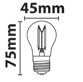 LAMPADINA LED SFERA IMPERIA E27 4000K 4W 230V 25000H FILAMENT WHITE 213841
