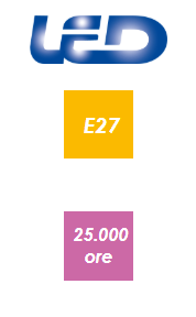 LAMPADINA LED GOCCIA IMPERIA E27 3000K 8W 230V 25000H FILAMENT WHITE 213858