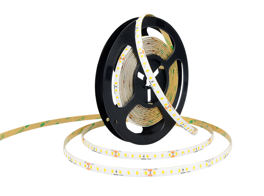 Imperia STRIP LED 2835 IP65 10W/m 1360lm/mt 24V DC 4000K luce naturale 8mm 5mt 210970