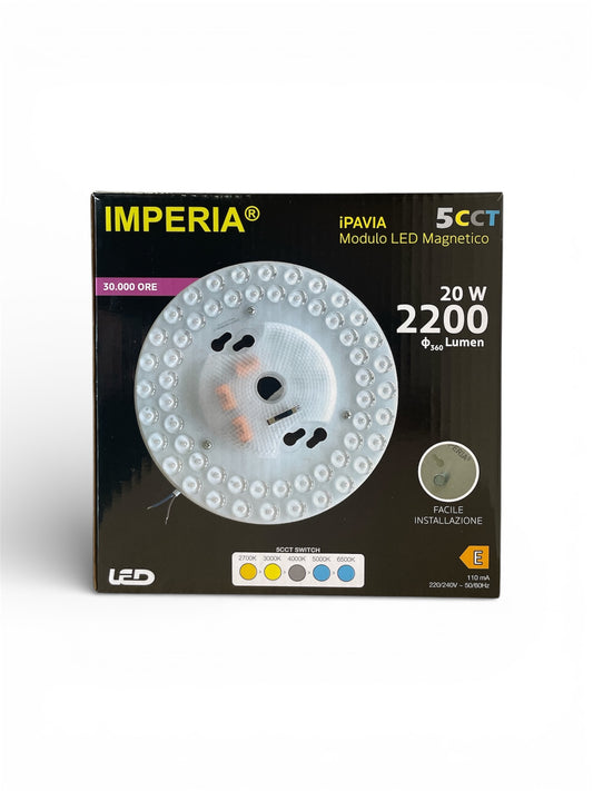 Modulo led magnetico IMPERIA IPAVIA 20w 2200lm 5CCT 2700k/3000k/4000k/5000k/6500k 214831