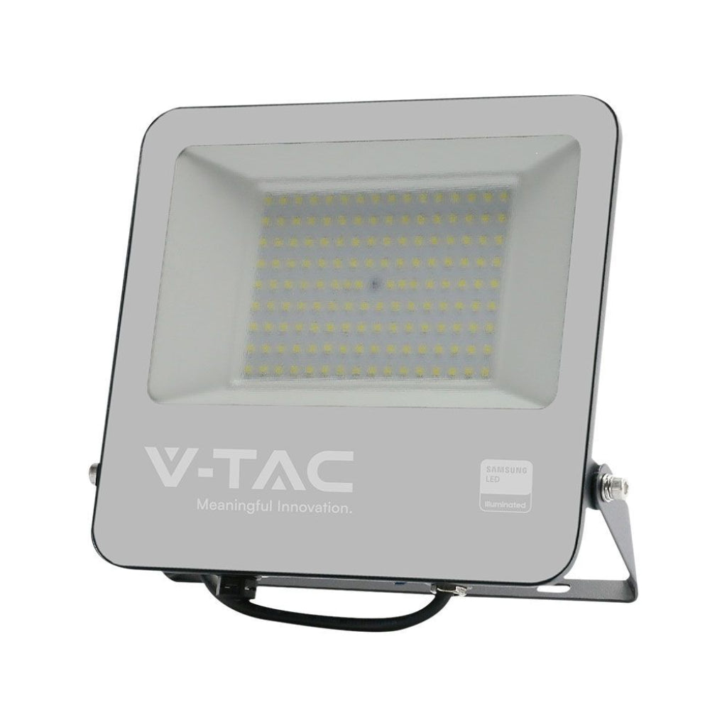 Faro LED V-TAC SMD Chip Samsung 100W Cavo 1m Colore Nero 4000K IP65 23440