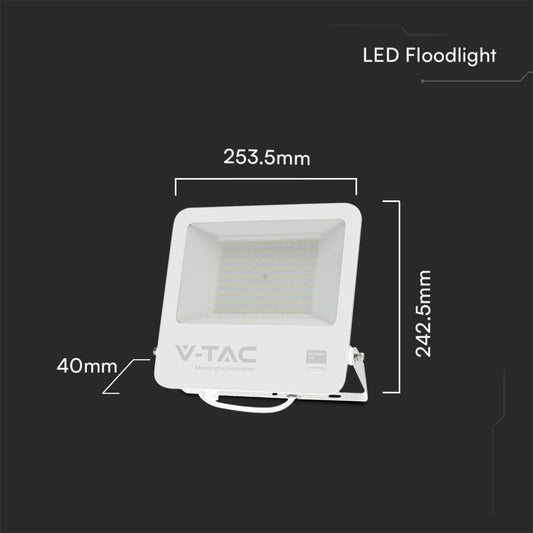Faro LED V-TAC SMD Chip Samsung 100W Cavo 1m Colore Bianco 4000K IP65 23442