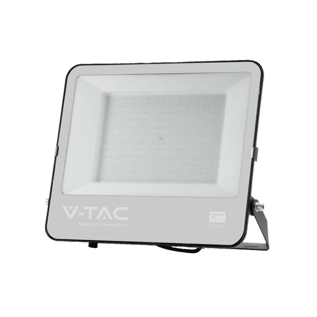 Faro LED V-TAC SMD Chip Samsung 200W Cavo 1m Colore Nero 6500K IP65 23444