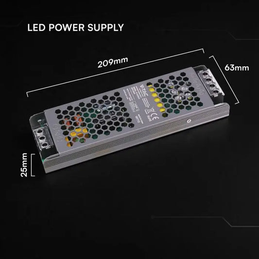 Alimentatore LED Slim in Metallo 150W 24V 6.25A con 1 Uscita209x63x25mm IP20 V-TAC 24239