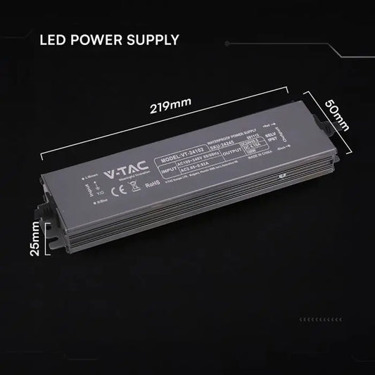 Alimentatore LED in Metallo 100W 24V 4.15A con 1 Uscita 219x50x25mm IP67 V-TAC 24245