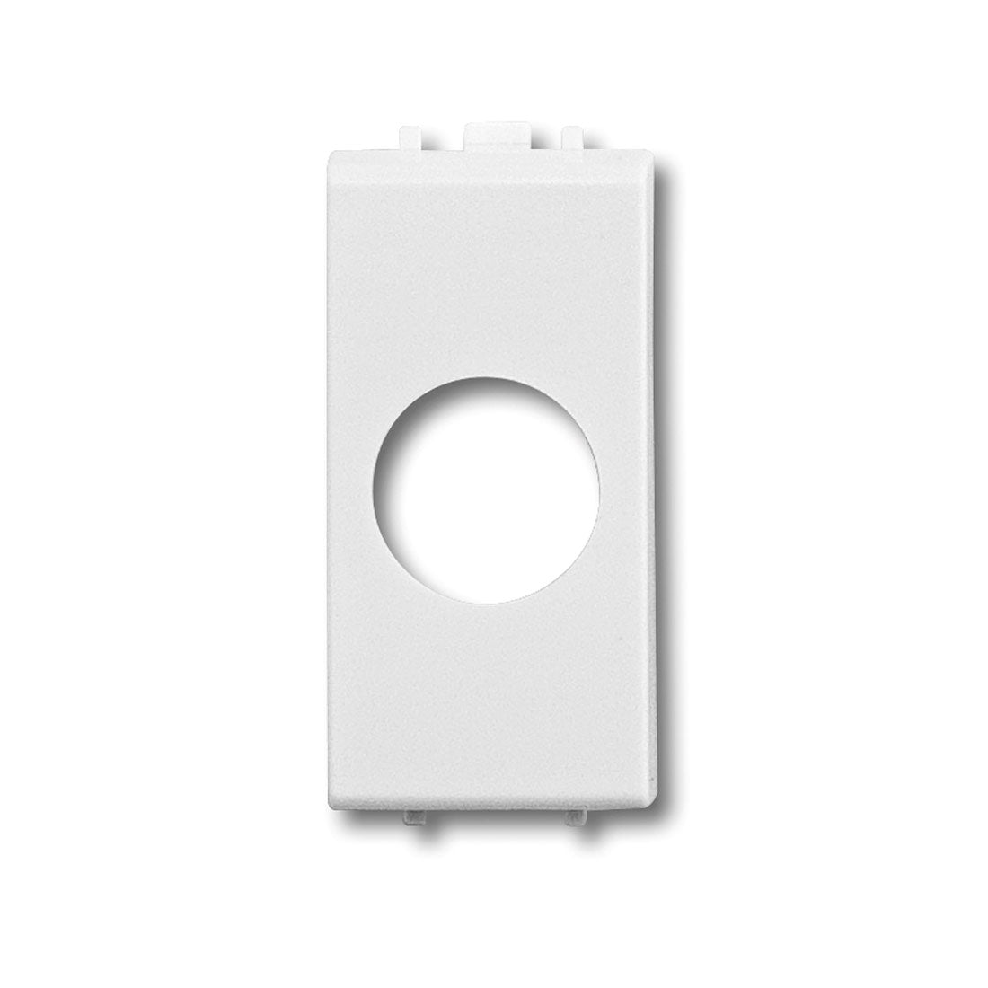 FRACARRO Adattatore per la serie civile BTicino Light ® di colore ghiaccio con 1 foro per le prese a 1 uscita (SPI e SPF) 280752