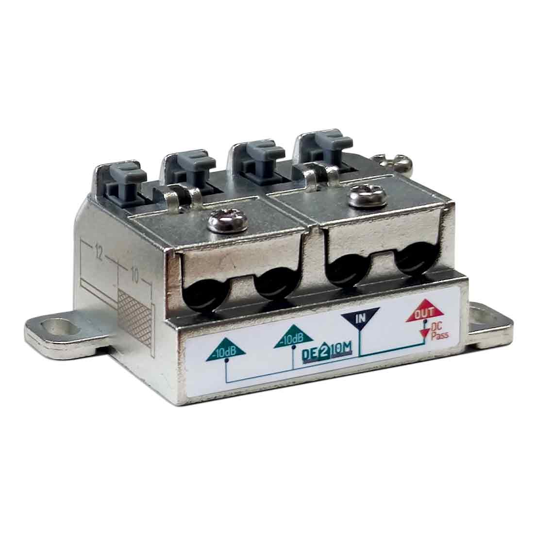FRACARRO Derivatore a morsetto a 1 via con attenuazione 10dB della serie DEM in banda TV e Satellite (5-2400MHz). 287460