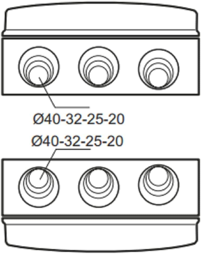 Rosi Centralino da parete Ip65 grigio 8 moduli RS3908T