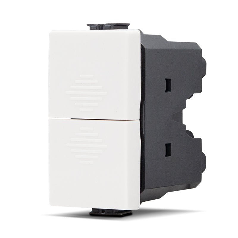 Doppio pulsante interbloccato (16A-250V) JOY BIANCO compatibile matix 522B MAPAM