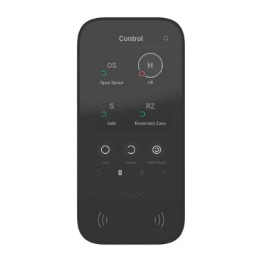 Tastiera wireless con touch screen con lettore di TAG/card e Bluetooth Nera Ajax 58454.148.BL1