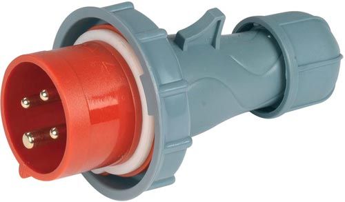 Rosi Spina industriale 380V, 3P+T, 16A, IP67, rosso 8214