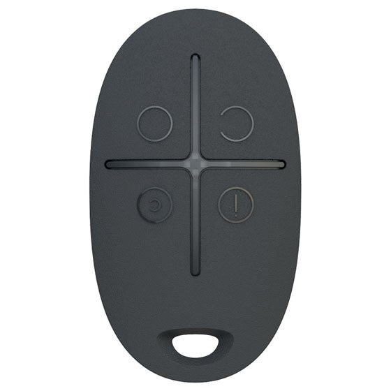 Telecomando intelligente per sistemi di sicurezza, 4 tasti con pulsante di allarme Nero  Ajax 38167.04.BL1