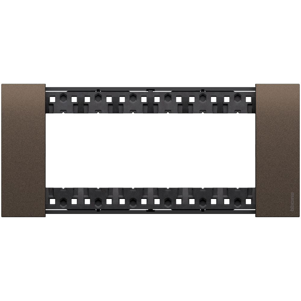 Placca Living Now 6 moduli - Finitura Bronze - Materiale Zama Bticino KA4806KB