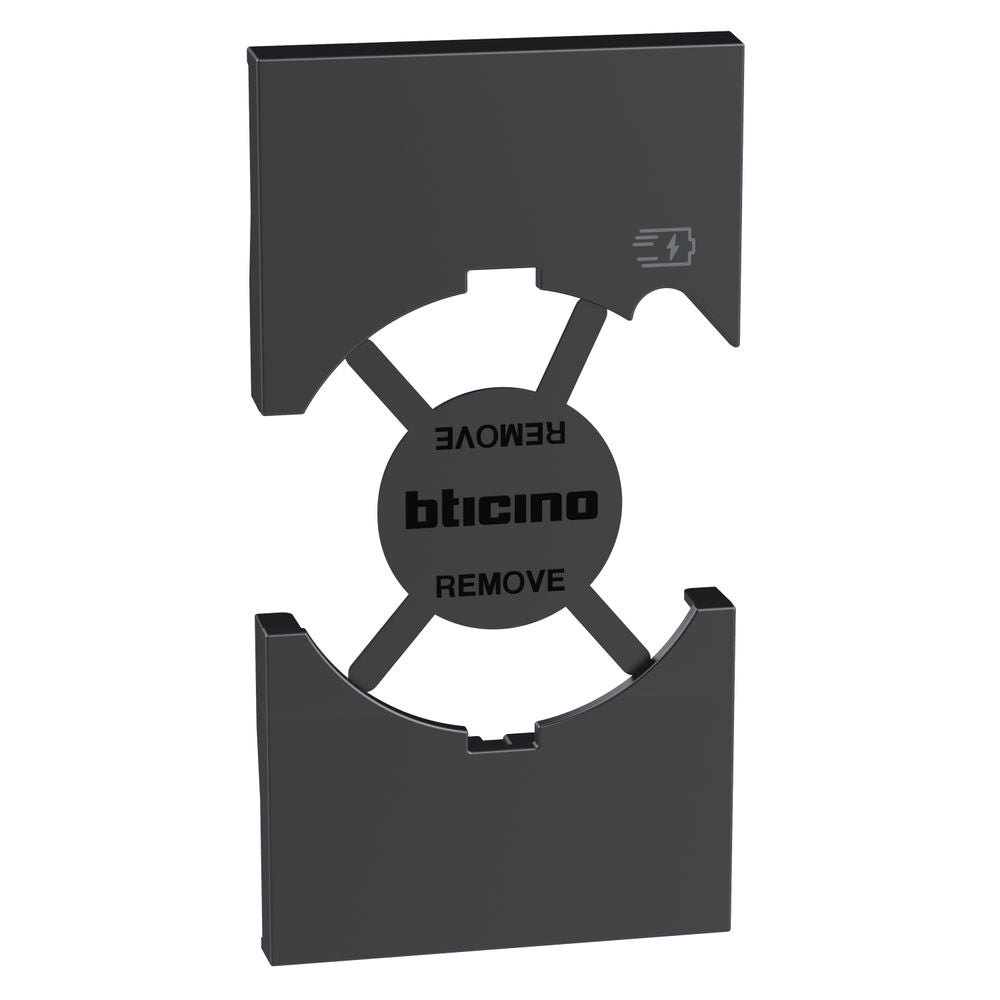 Cover per presa standard Italia P40 + USB - Nera Bticino KG68