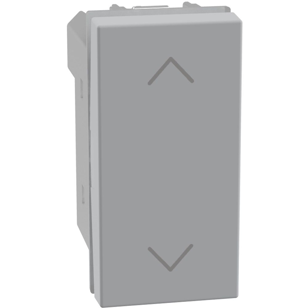 BTICINO Pulsante doppio 1P (NO) + 1P (NO) 10 A - 250Vac interbloccato - 1 modulo - grigio JG4037N