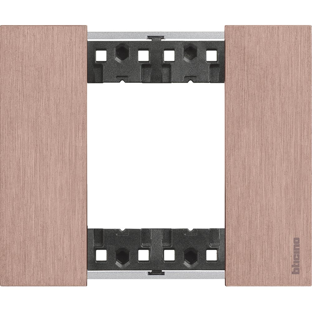 Placca Living Now 2 moduli - rame - materiale: zama Bticino KA4802ZM
