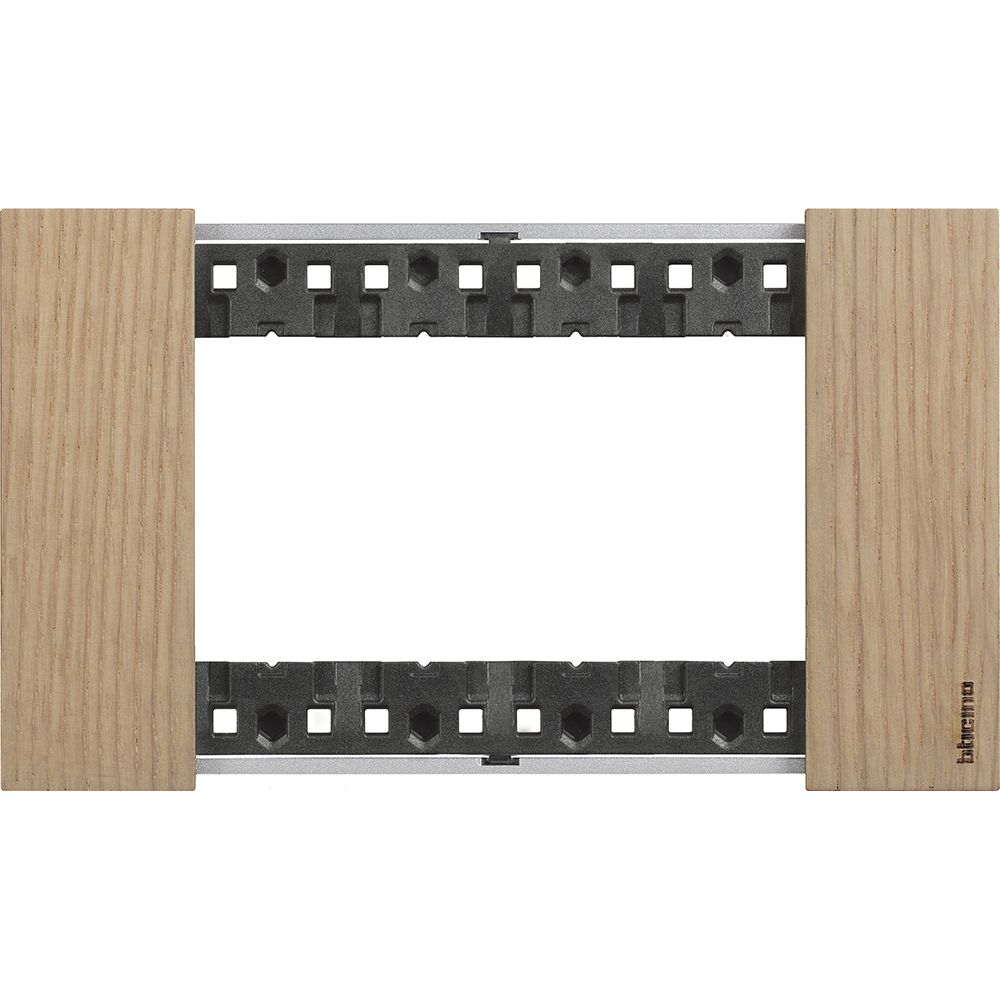 Placca Living Now 4 moduli - rovere - materiale: legno Bticino KA4804LM
