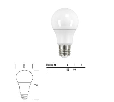 Bot Lighting Lampadine led goccia opale E27 8,5w 806lm 2700K eld1009x2