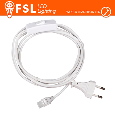 Cavo spina 1m per strisce LED220V con interruttore FLSC2209