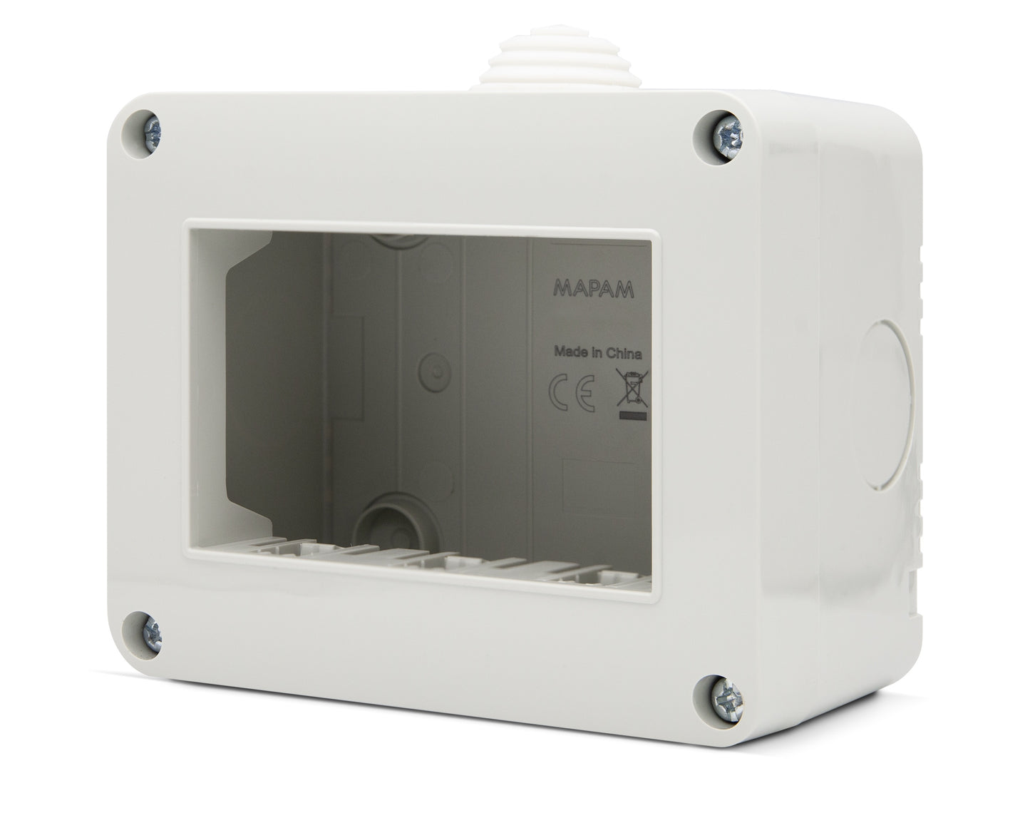 Scatola contenitore 3 posti IP20 GEM compatibile con Vimar Plana MAPAM A6103BI