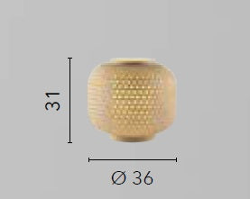 Lampada da tavolo ZEN in bambù naturale 1XE27 36X36X31CM I-ZEN-LUME