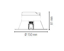 Faretto da incasso Faneurope in policarbonato anti abbagliamento 15W UGR<19 3000K 1650 lm INC-MACK-15C