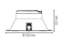 Faretto da incasso Faneurope in policarbonato anti abbagliamento 25W UGR<19 3000K 3050 lm INC-MACK-25C