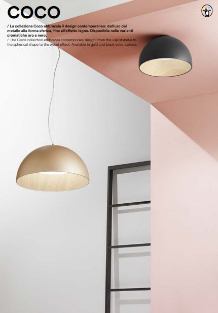 FANEUROPE SOSPENSIONE LED COCO NERA 30W 3300LM CCT 35X181CMPE LED-COCO-S35-NER