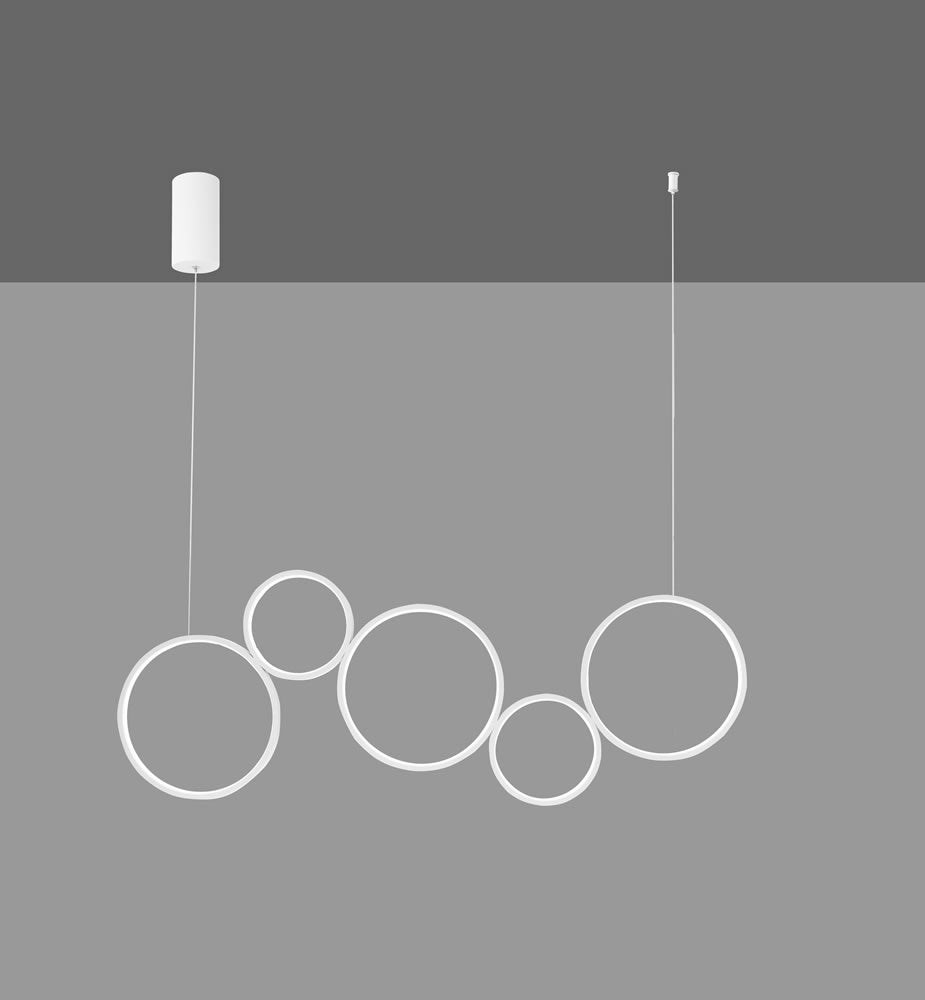 SOSPENSIONE LED FANEUROPE FREDY BIANCA 60W 8000LM CCT 115X46 7X150CM LED-FREDY-S5