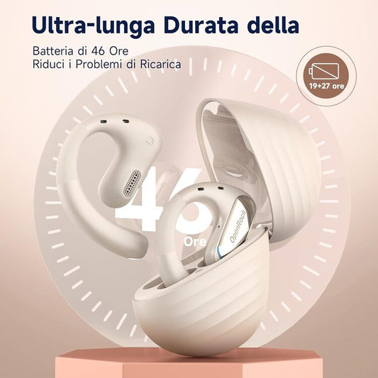 OpenRock Pro Beige Cuffie Sport Wireless A Conduzione Aperta