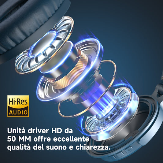 Cuffie Bluetooth Wireless Blu OneOdio Studio C Hi-Res 5.0 ONEOPC592A