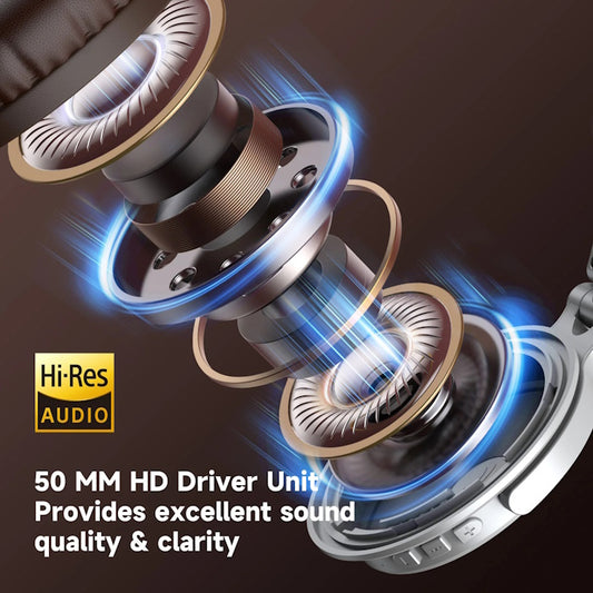 Cuffie Bluetooth Wireless Argento/Marrone OneOdio Studio C Hi-Res 5.0 ONEOPC585S