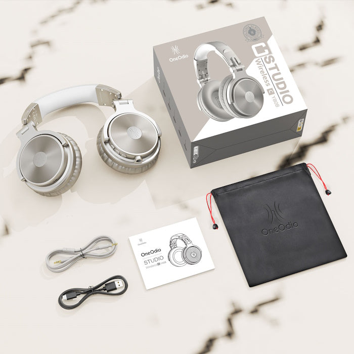 Cuffie Bluetooth Wireless Bianco OneOdio Studio C Hi-Res 5.0 ONEOPC561W