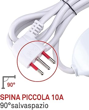 ROSI Multipresa serie Emilia spina 10A, Bianco 4 prese schuko biv. 10/16A RS94060T