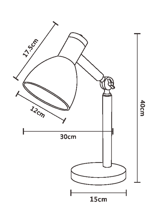 Lampada da Tavolo Imperia Woody con finitura in legno con portalampade E27 con braccio snodabile nera 300923