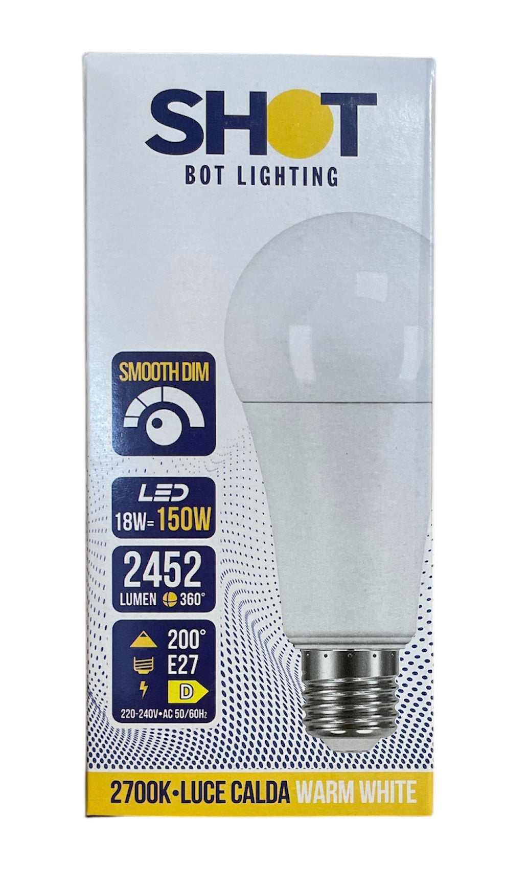 Bot Lighting Lampadina led goccia opale Dimmerabile E27 18W 2452lm 2700K SLD1021X2D