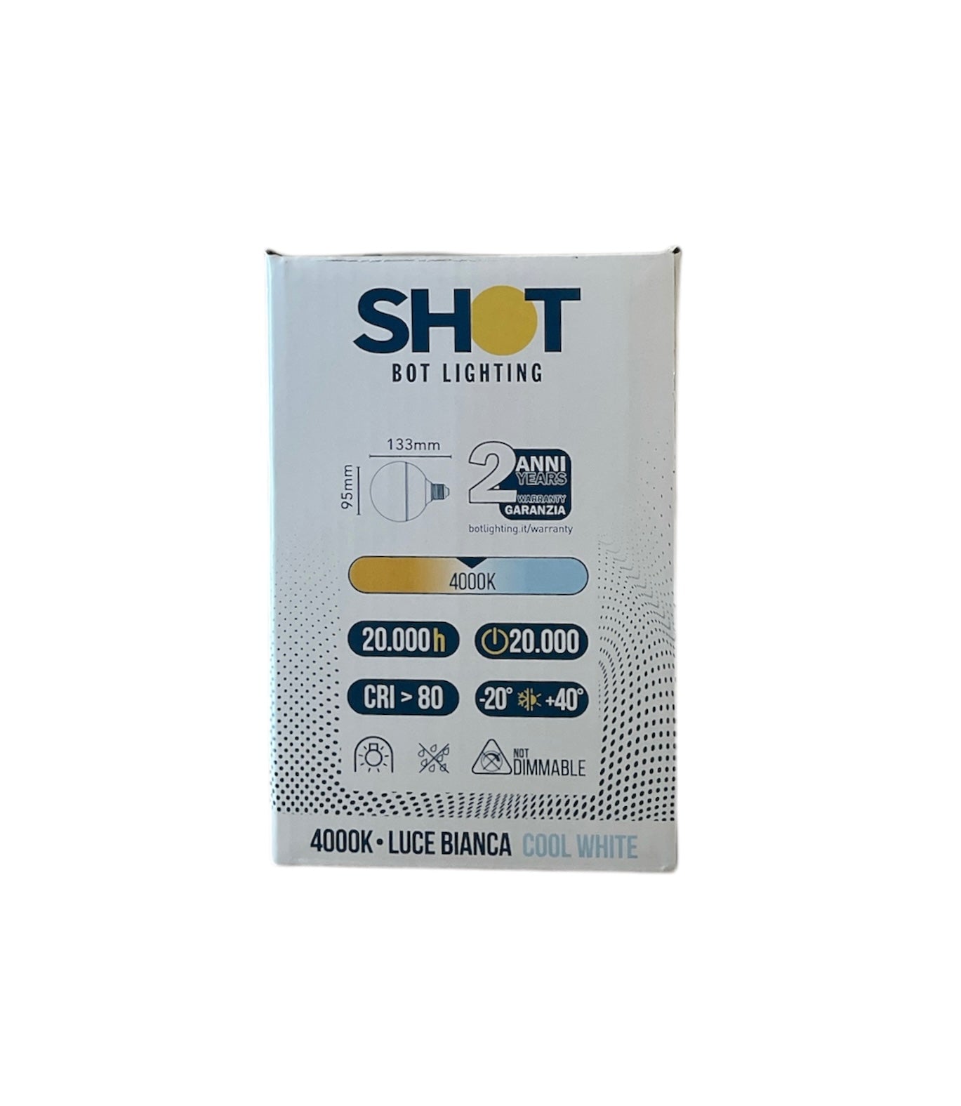 BOT LIGHTING Globo led 95 opale 9,5w 1055lm 4000K Termoplastica SLD4112X3B