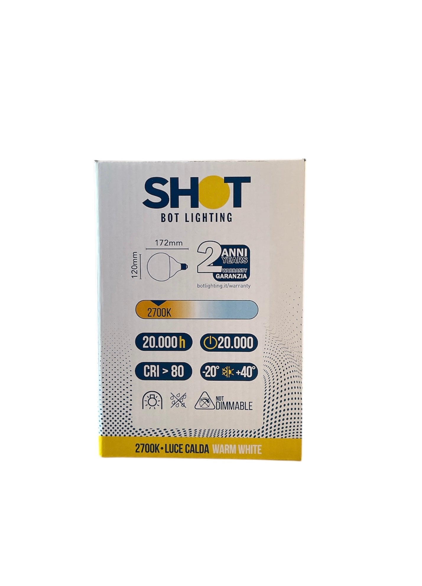 BOT LIGHTING Globo led 120 opale 13,5w 1521lm 2700K Termoplastica SLD4115X2B