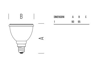 Bot Lighting Lampadina LED PAR30 9,5 W - 870lm - 3000K E27 IP65 DIMMERABILE 220-240V SLD551022D